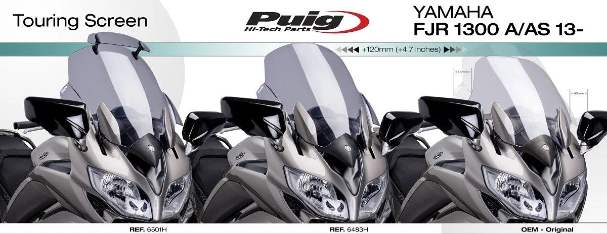 Puig Windscherm Touring Met Opzetruitje Licht Getint Yamaha FJR1300 (13-) 4 Puig Windscherm Touring Met Opzetruitje Licht Getint Yamaha FJR1300 (13-) - Afbeelding 2