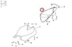 Aprilia Rear Saddle 89382400A1