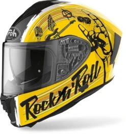 Airoh Spark Rock N Roll Motorhelm -Professionele Motorzaak airoh spark rock n roll geel d8dc