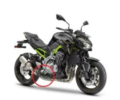 Akrapovic Carbon Hitteschild Kawasaki Z 900 / A2