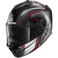 Shark Spartan GT Carbon Kromium Motorhelm -Professionele Motorzaak shark spartan gt carbon kromium rood 5f58